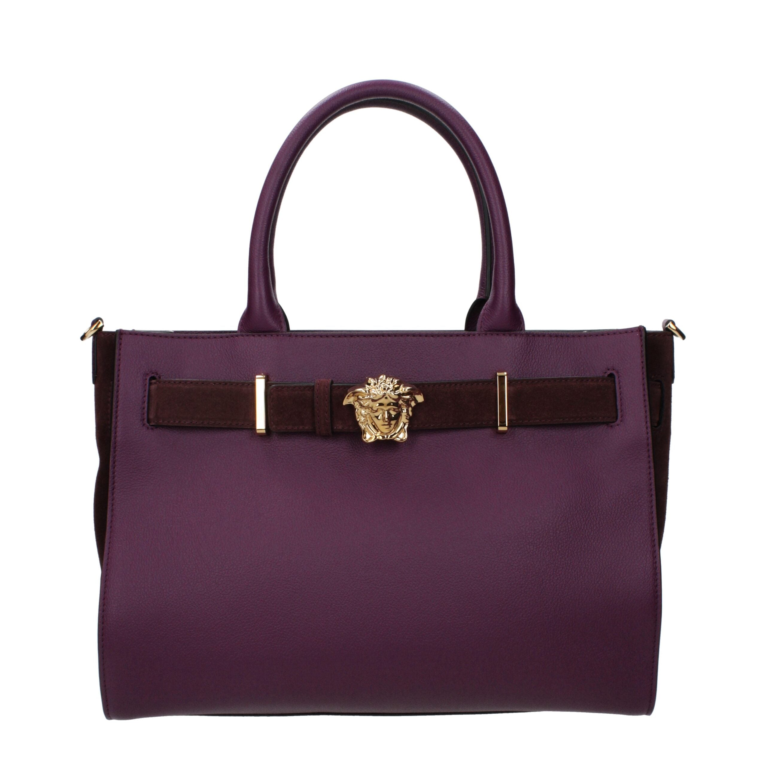 Versace Purple Leather Handbag