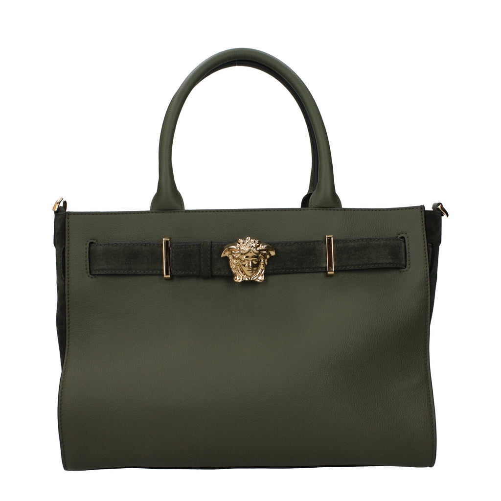 Versace Green Leather Handbag