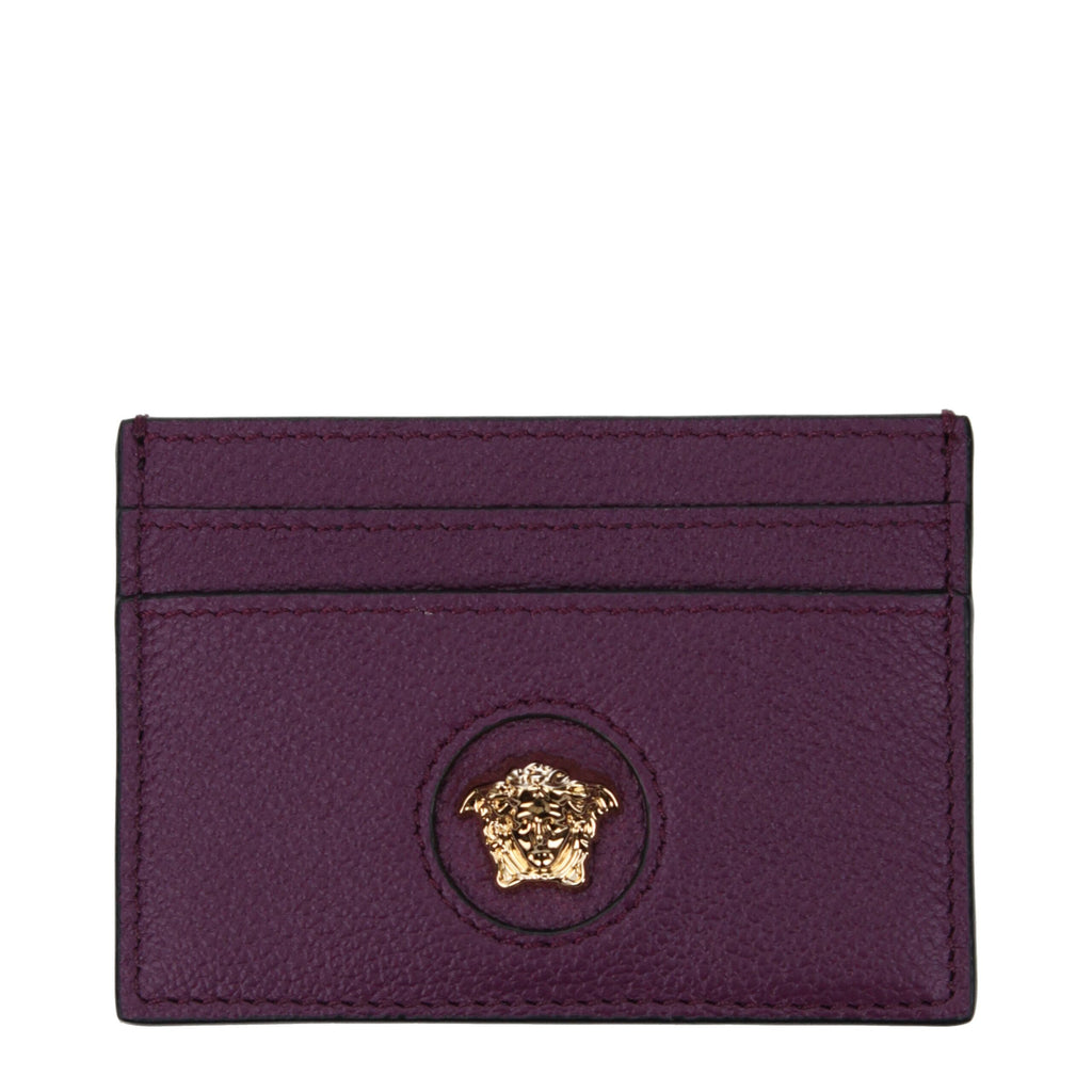 Versace Purple Leather Cardholder