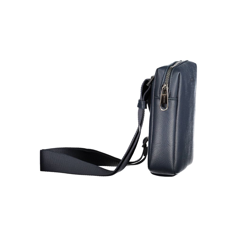 Niebieska poliestrowa torba na ramię dla mężczyzn Calvin Klein