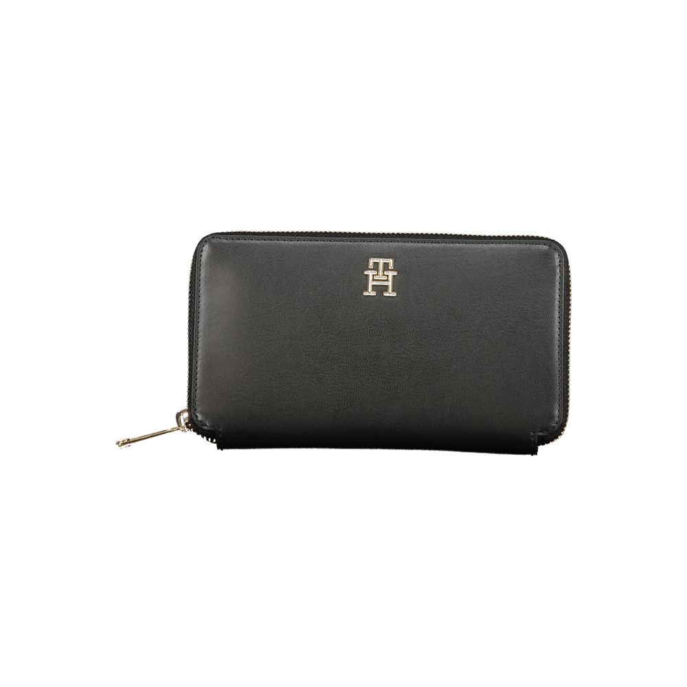 Tommy Hilfiger Black Polyurethane Women Wallet