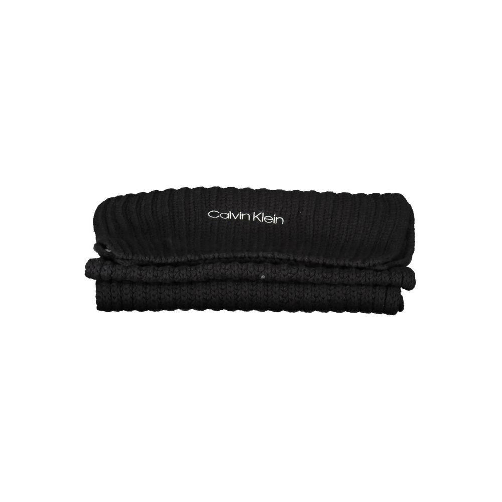 Szalik damski Calvin Klein w kolorze czarnym z bawełny