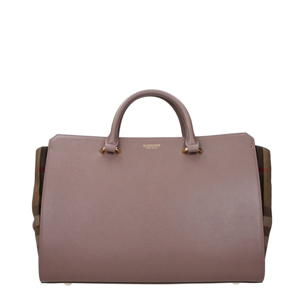 Torebka skórzana Burberry w kolorze szarym