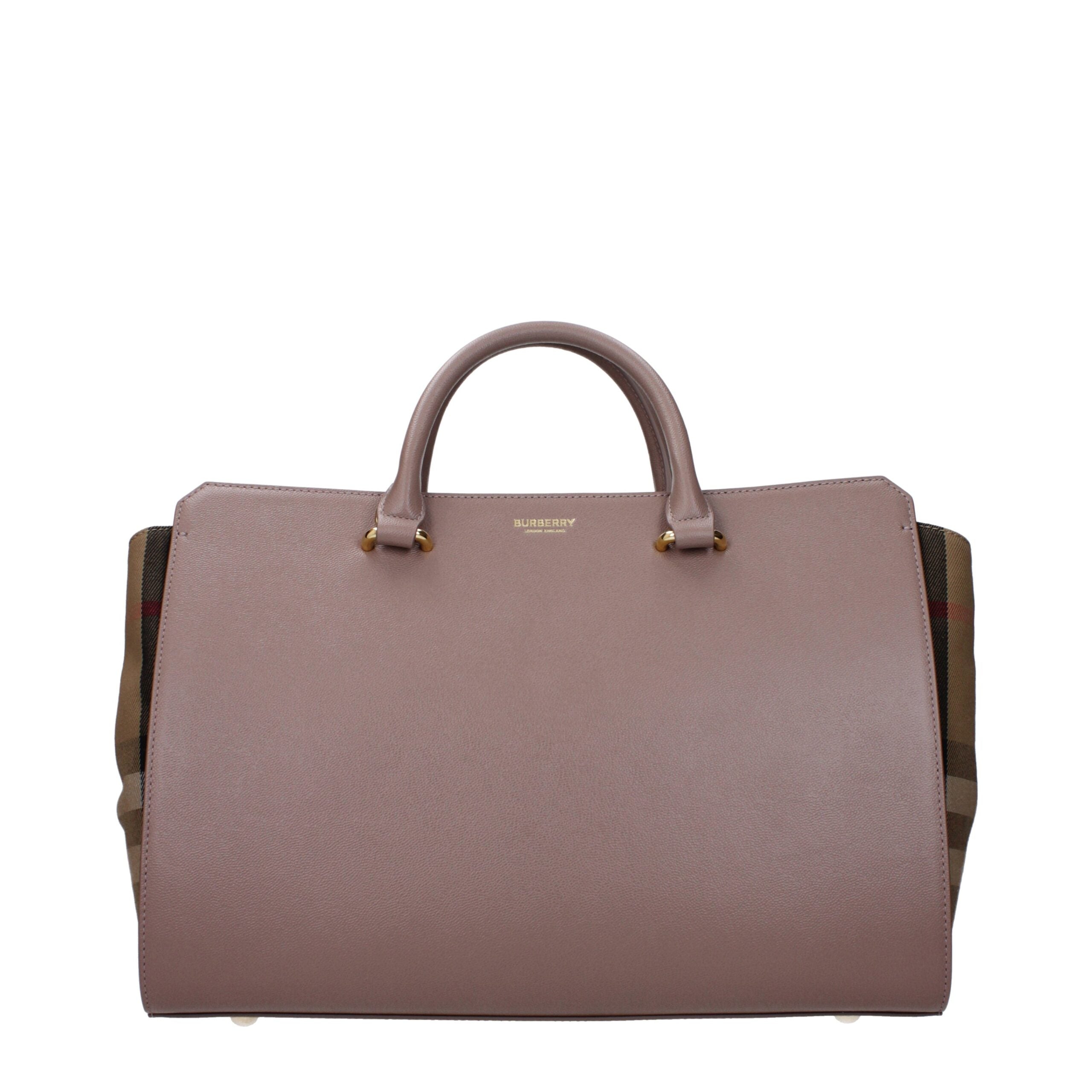 Torebka skórzana Burberry w kolorze szarym