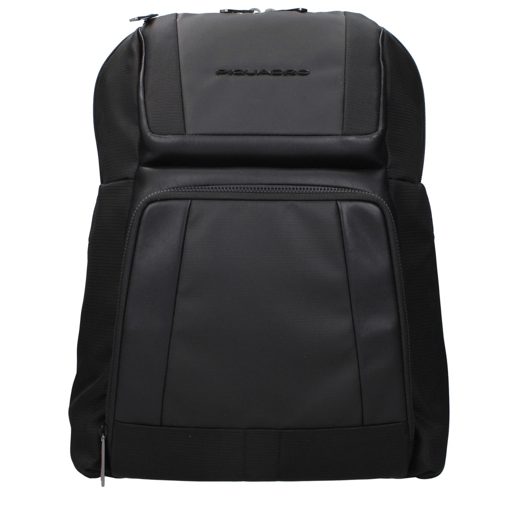 Piquadro Black Nylon Backpack