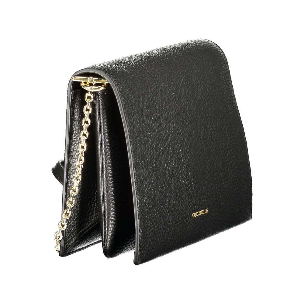 Torebka damska Coccinelle z czarnej skóry