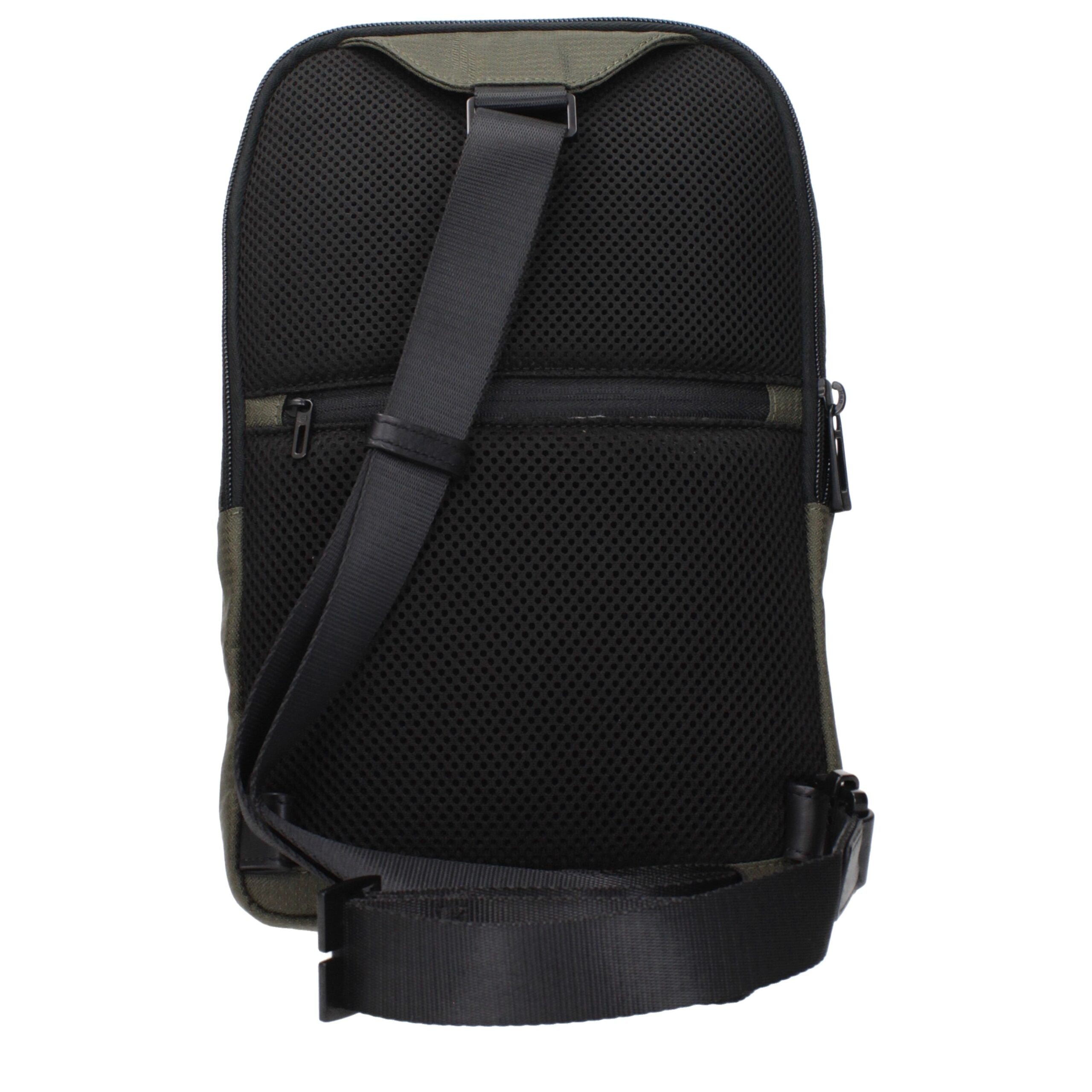 Piquadro Green Fabric Crossbody Bag