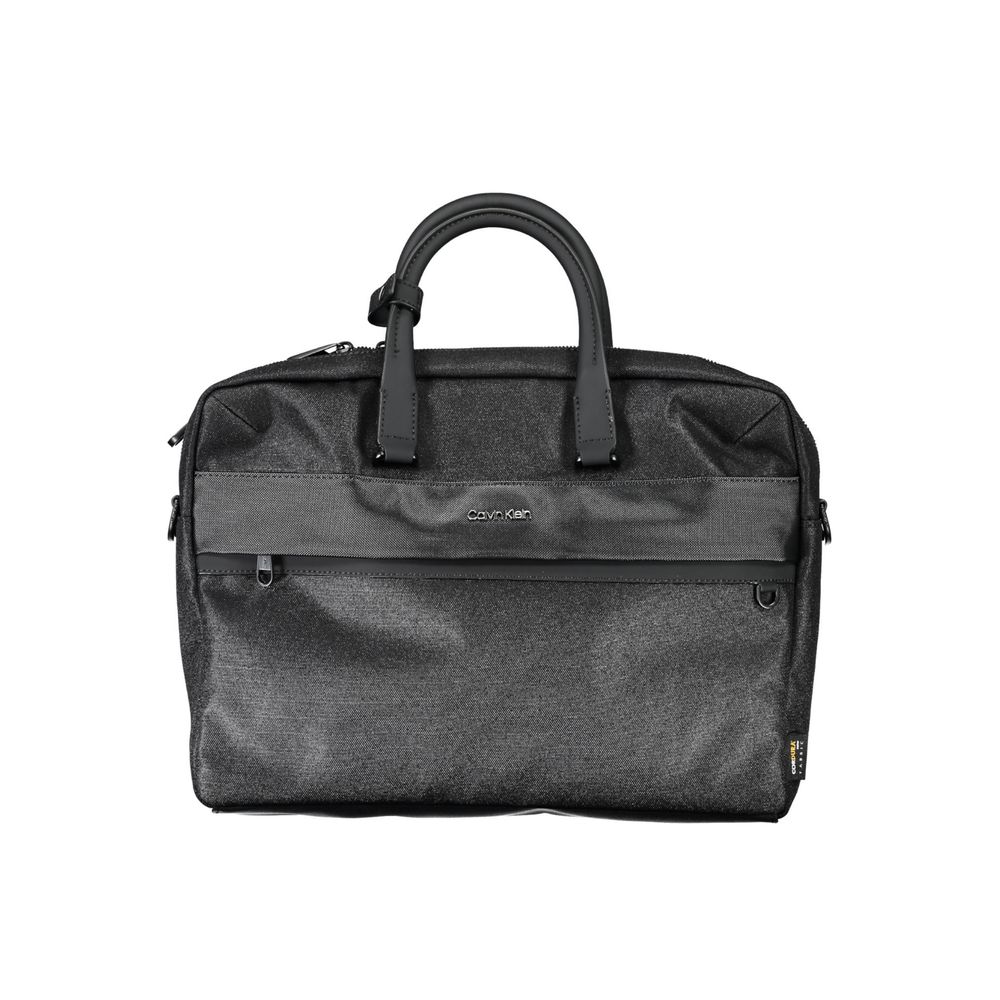 Calvin Klein Black Polyester Men's Briefcase