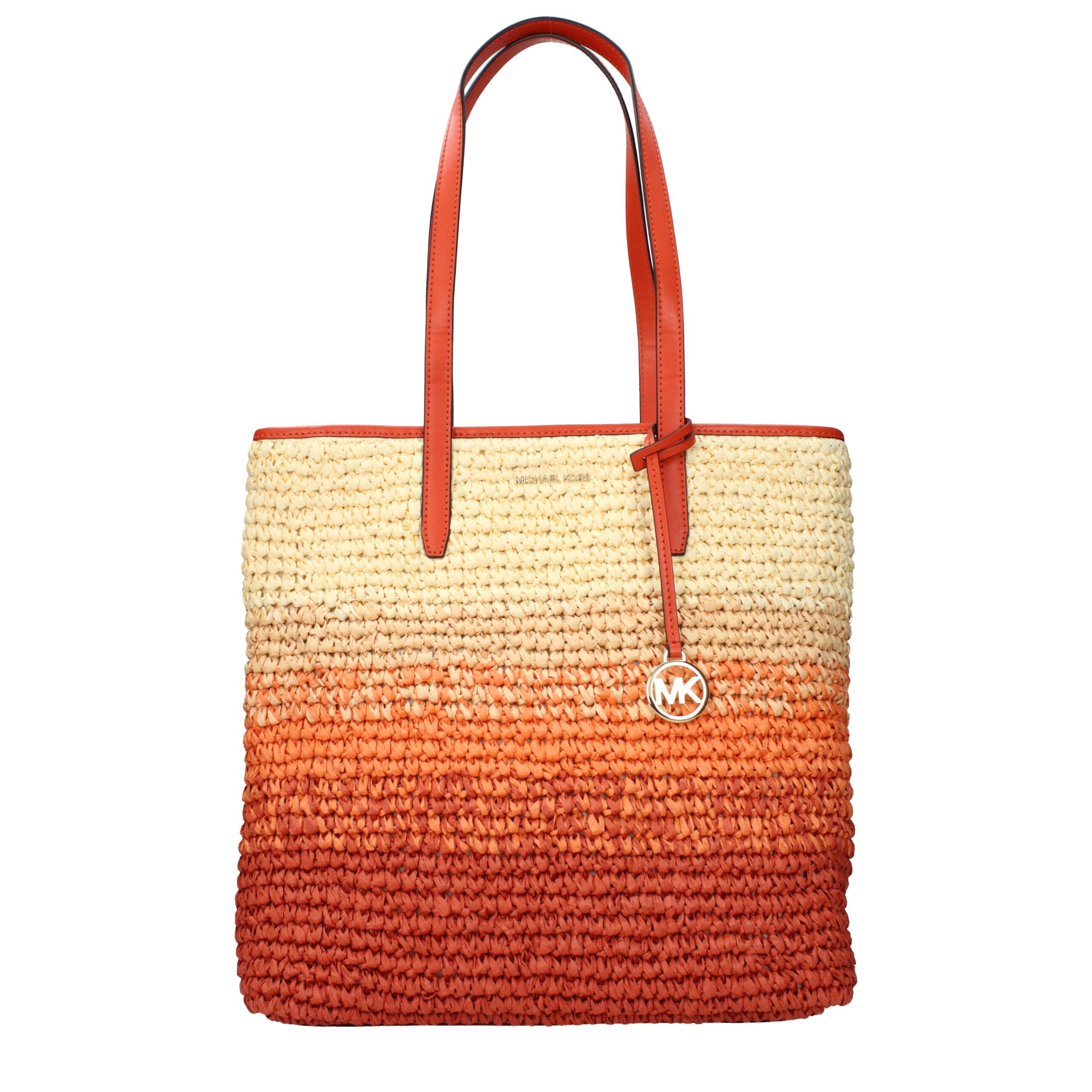 Torba na ramię Michael Kors Orange Rafia