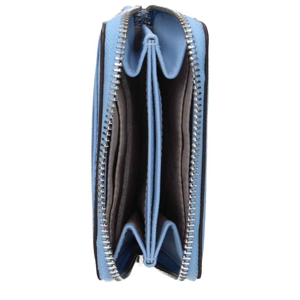 Michael Kors Jasnoniebieski skórzany wizytownik