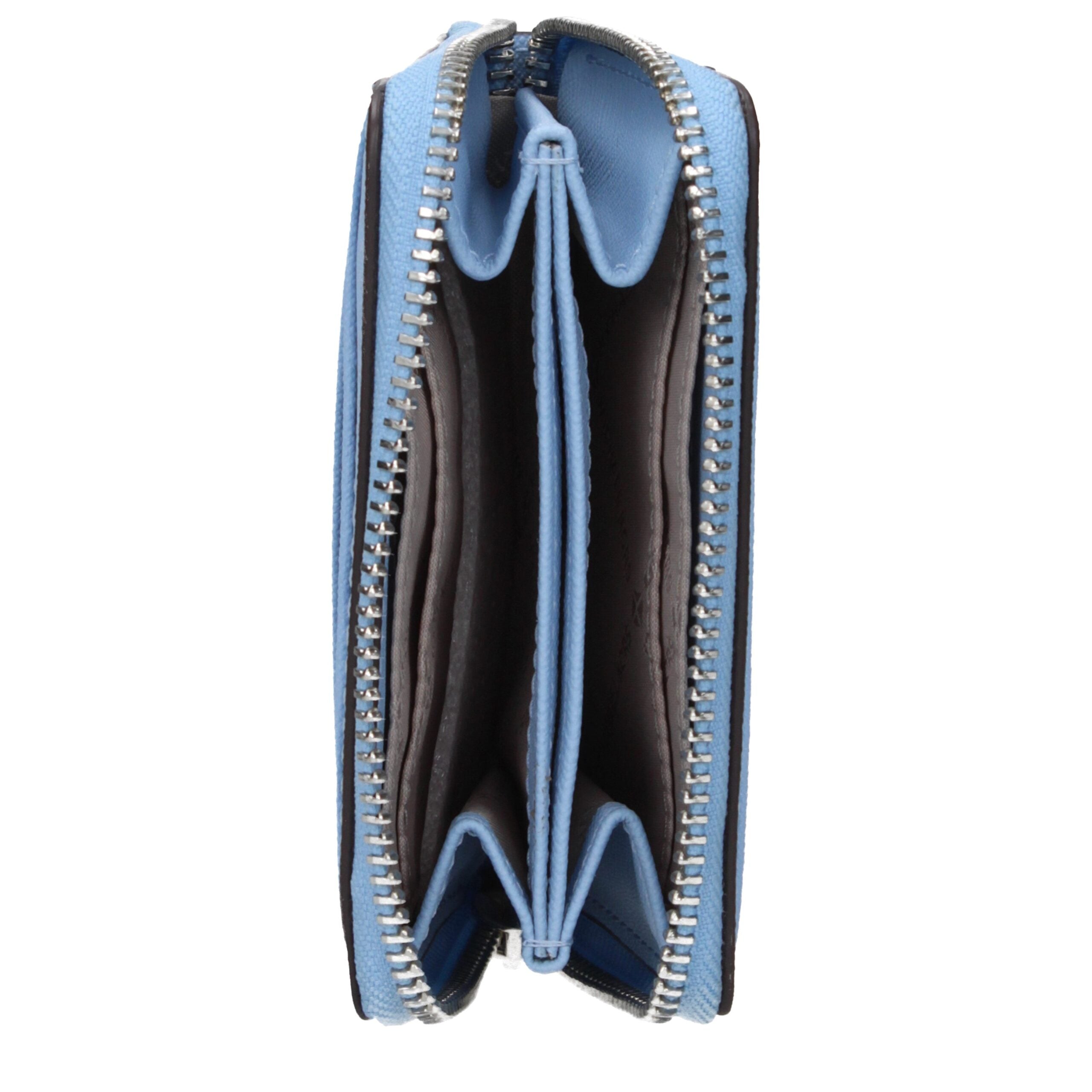 Michael Kors Jasnoniebieski skórzany wizytownik